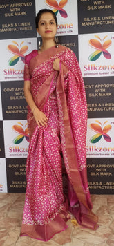 Pure Tussar Silk print saree